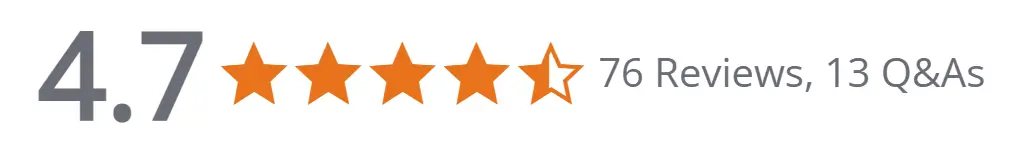 HealthyHeart Support+ average 4.7 star rating from 76 verified reviews
